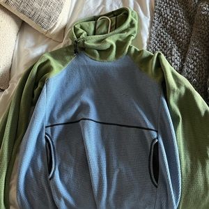 Melanzana Hoodie - blue and green